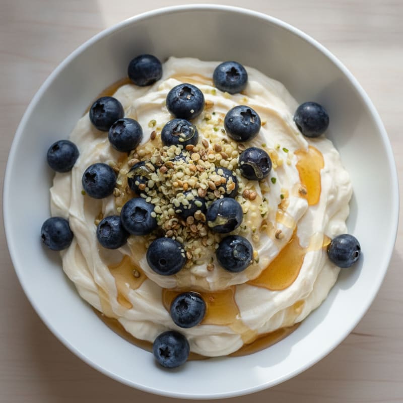 Silky Greek Yogurt Protein Pudding with Berries