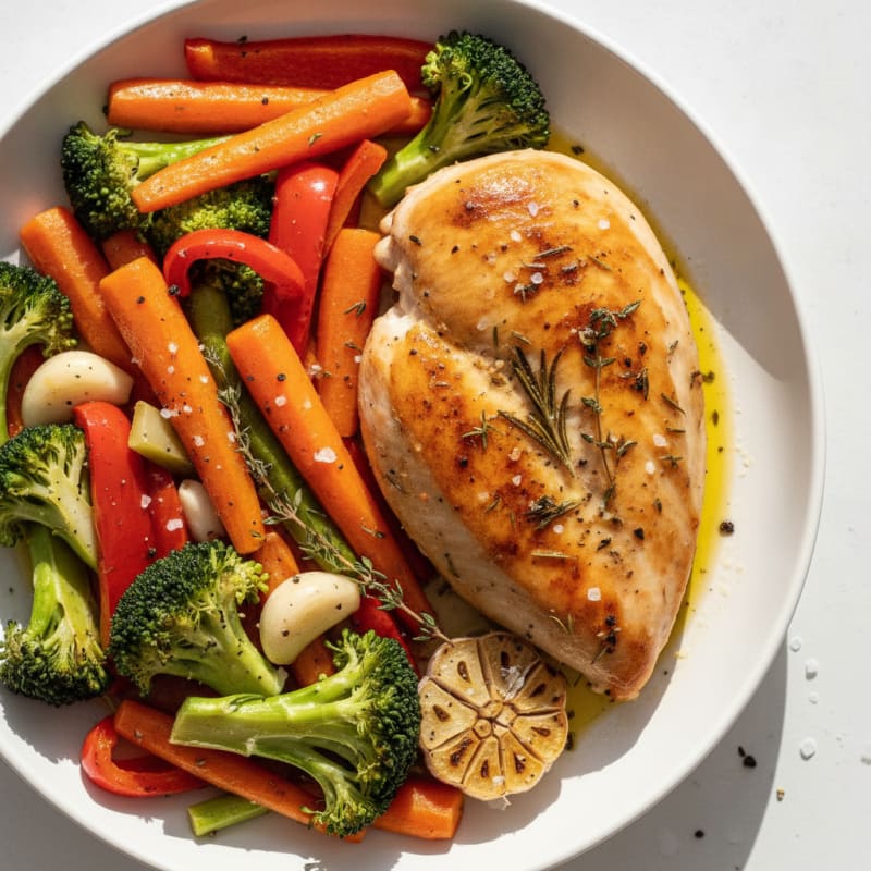Herb-Roasted Chicken with Roasted Vegetables