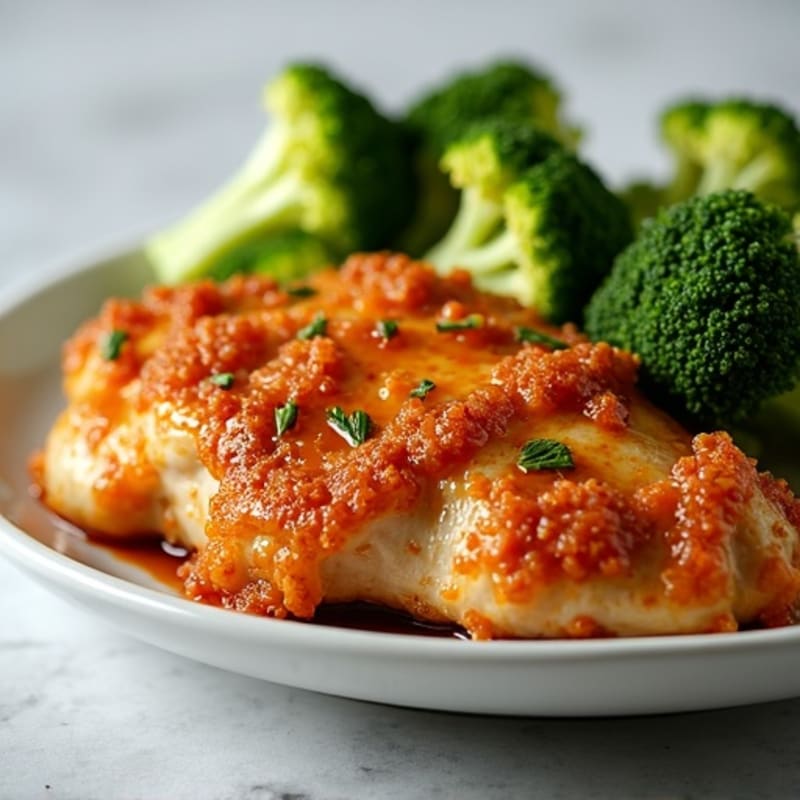 Crispy Baked Sweet and Sour Chicken with Roasted Broccoli