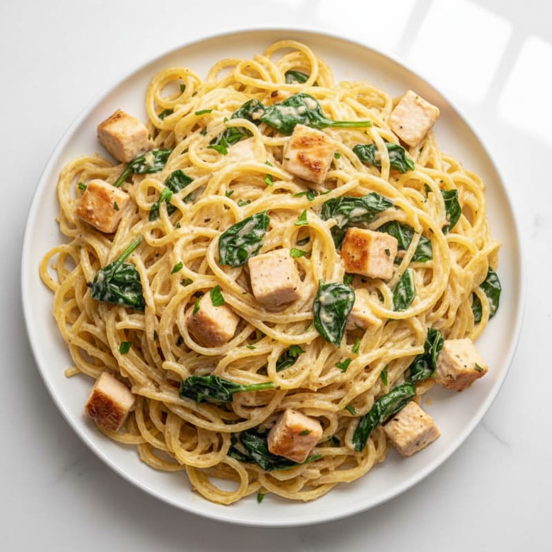 Creamy Garlic Parmesan Spaghetti Squash