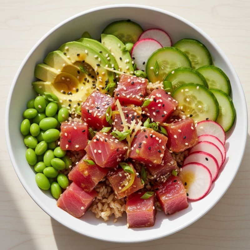 Zesty Hawaiian Tuna Poke Bowl