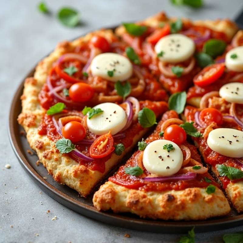 Sheet Pan Crispy Chicken Pizza with Roasted Vegetables