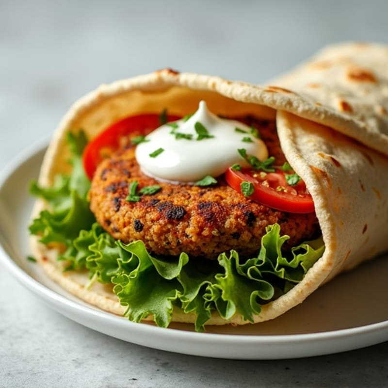 Crispy Veggie Burger Wrap