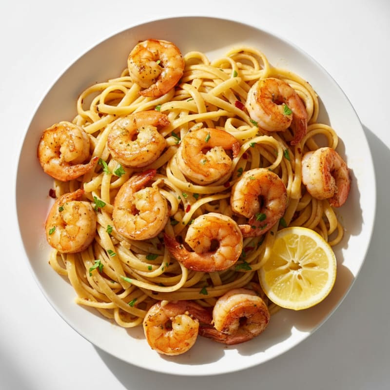 Garlic Butter Shrimp Scampi with Linguine