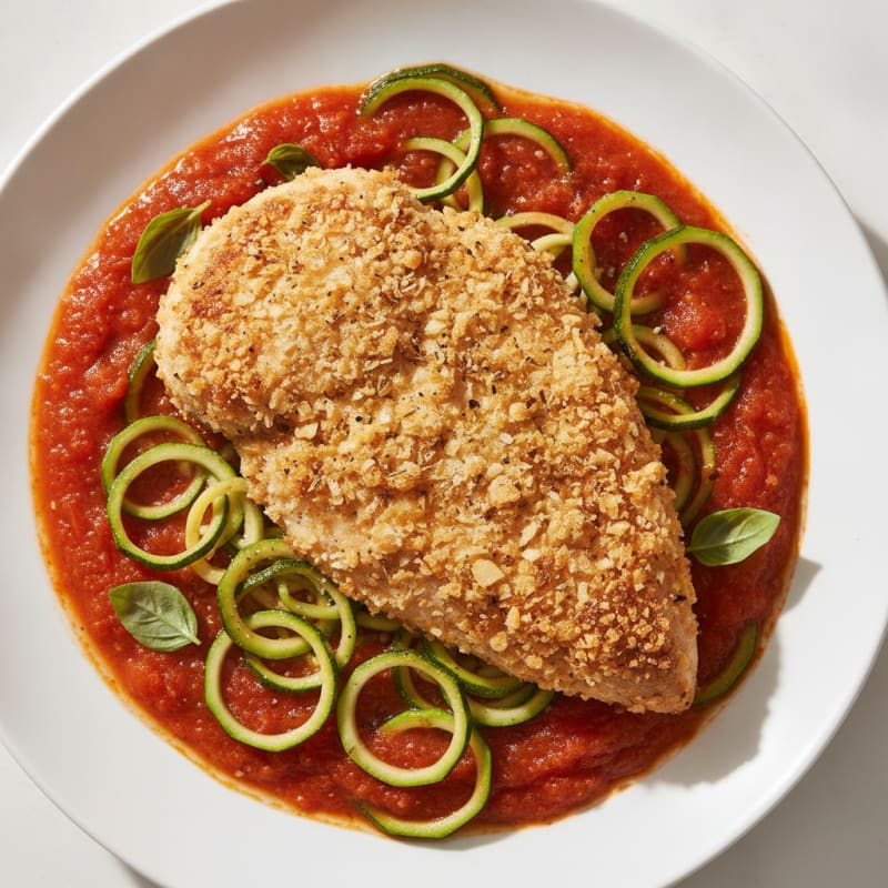 Parmesan-Crusted Chicken with Marinara
