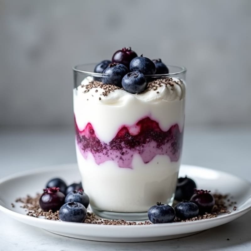 High Protein Greek Yoghurt Parfait with Chia Seeds