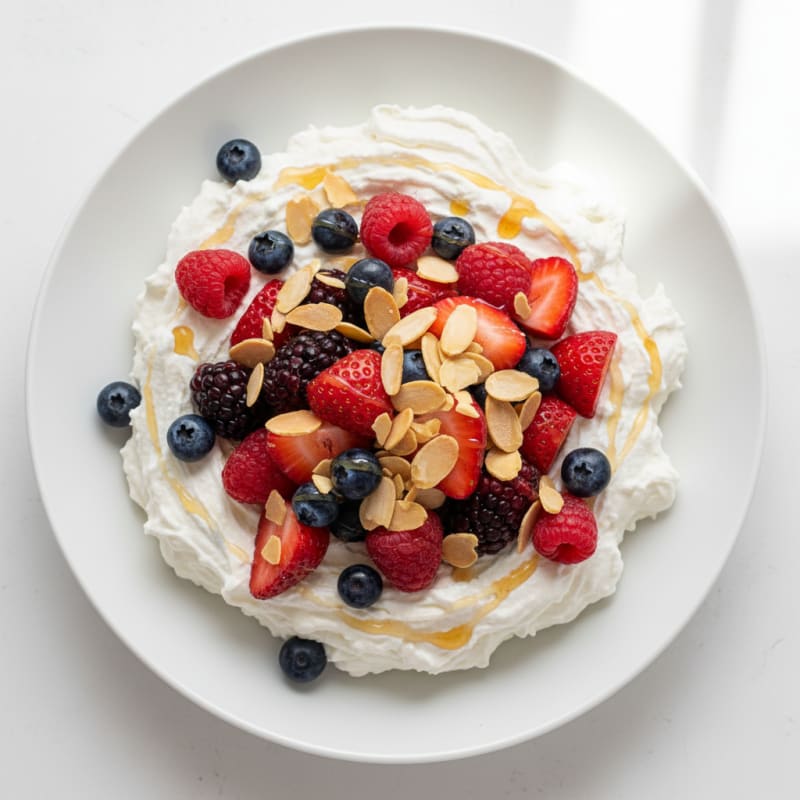 Silky Greek Yogurt Protein Mousse with Berries