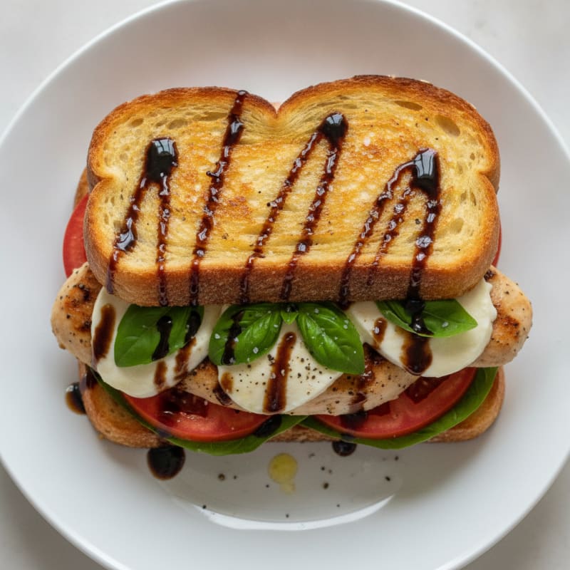 Grilled Caprese Sandwich with Balsamic Glaze