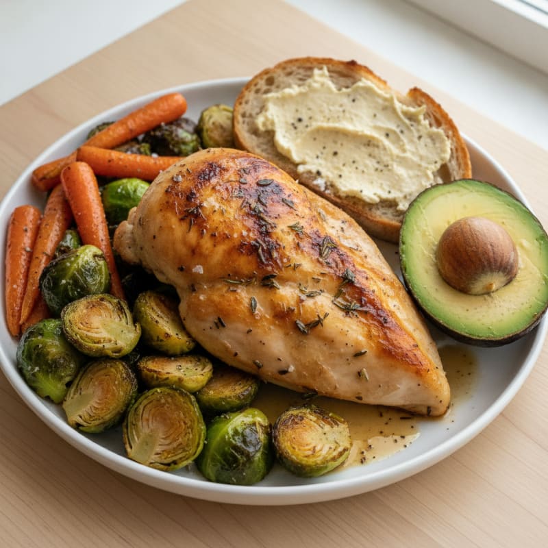 Herb-Roasted Chicken with Roasted Vegetables