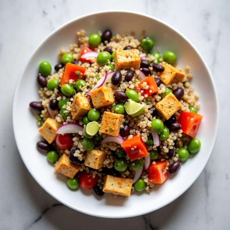 Fresh Zesty Quinoa and Black Bean Salad