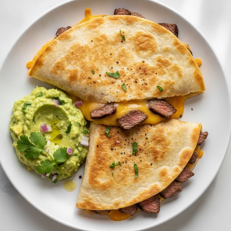 Carne Asada Quesadillas with Guacamole