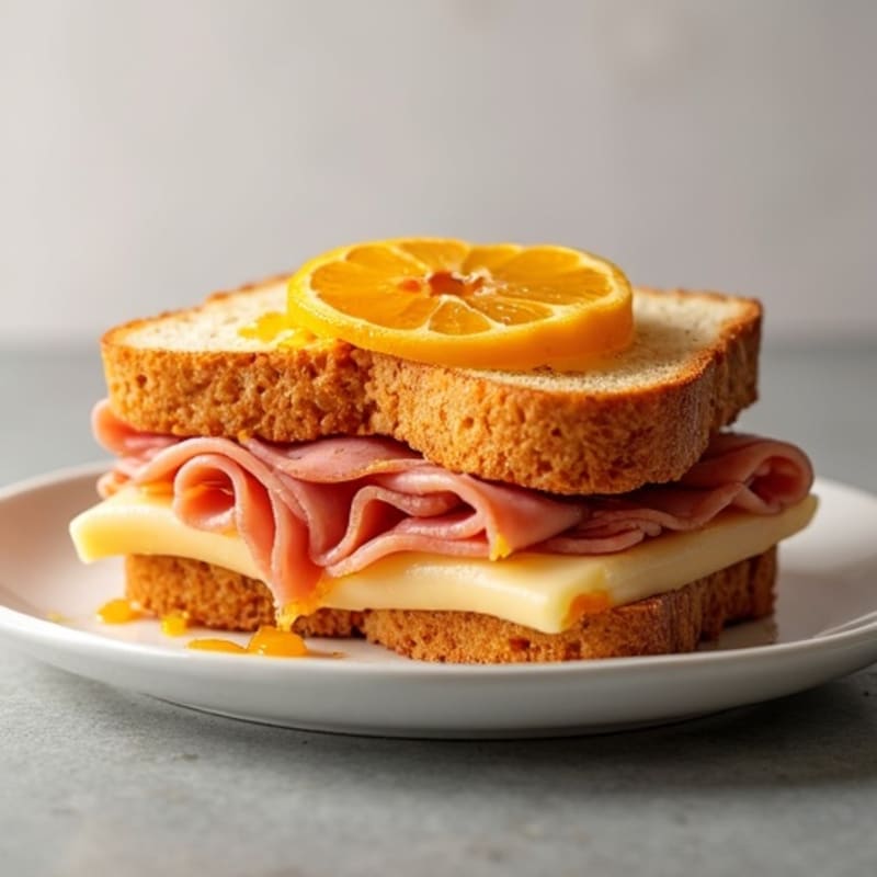 Sweet-Tangy Orange Glazed Ham and Swiss on Sourdough