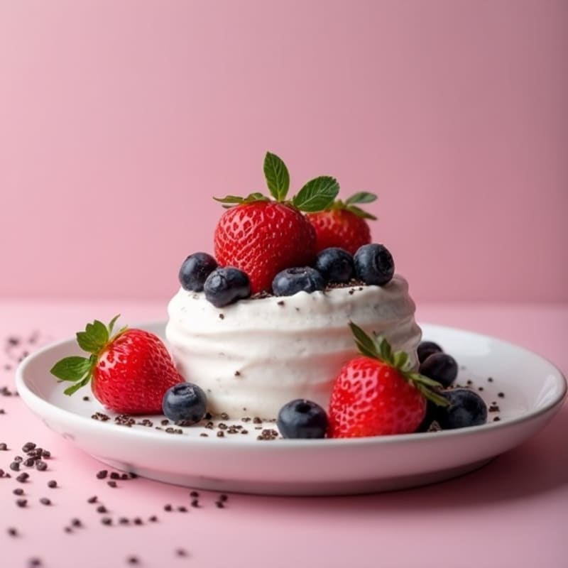 Silky Greek Yogurt Protein Mousse with Mixed Berries