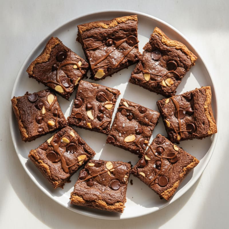 Fudgy Chocolate Almond Butter Bars