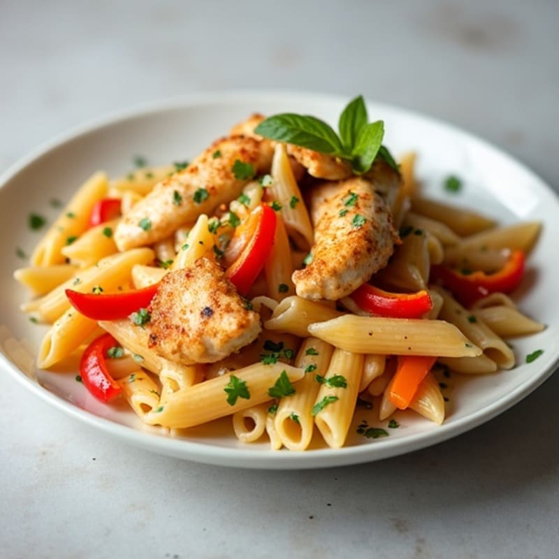 Creamy Cajun Chicken Pasta with Bell Peppers