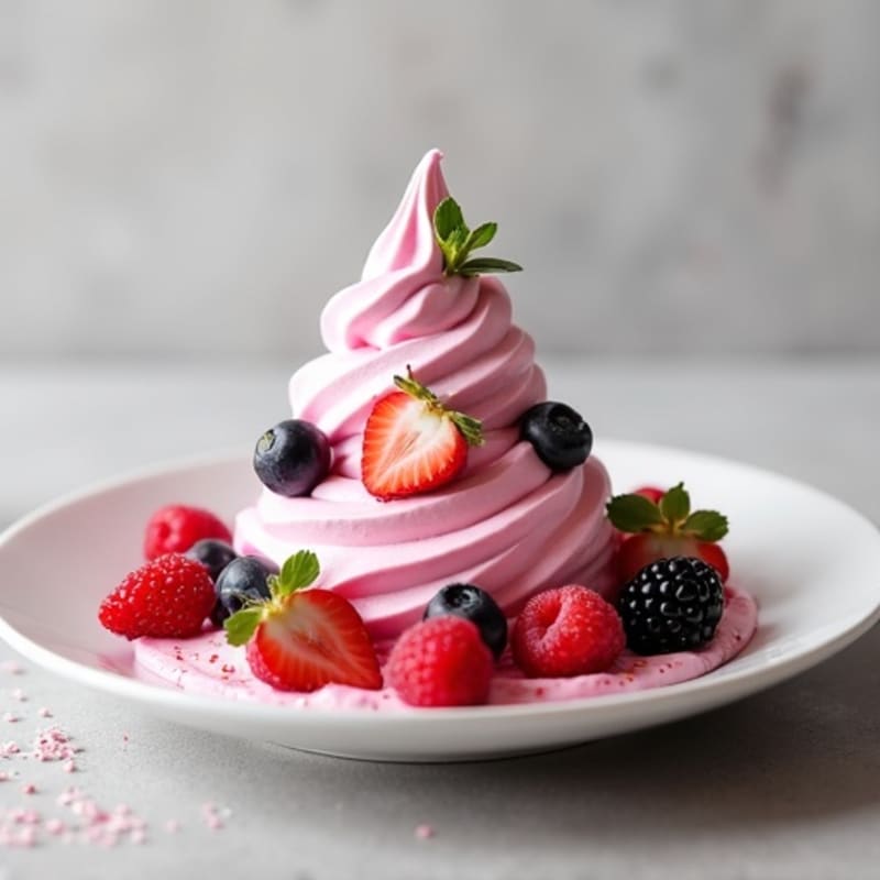 Silky Greek Yogurt Protein Mousse with Fresh Berries
