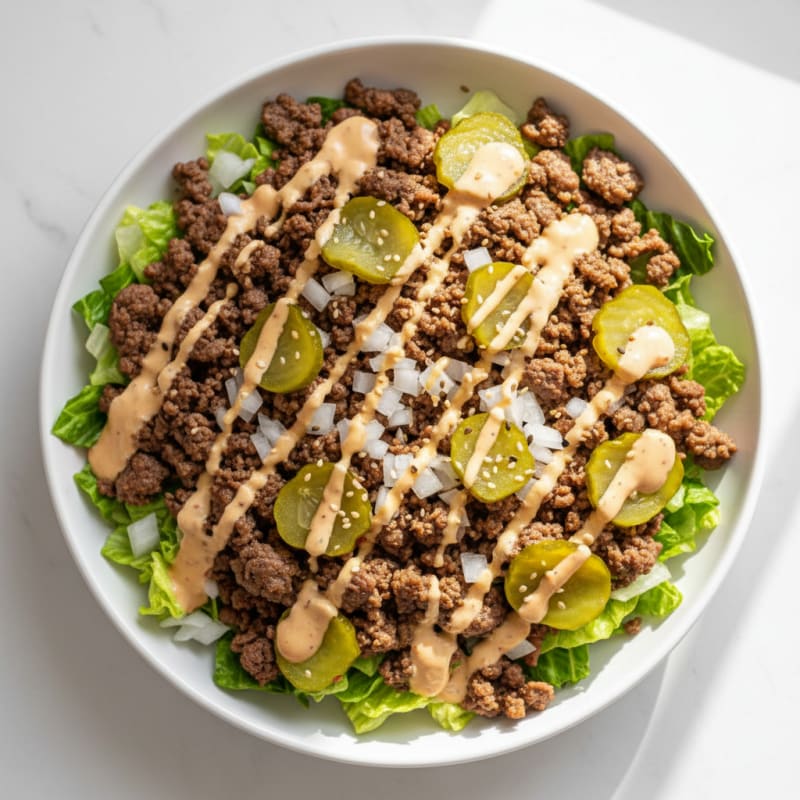 Protein-Packed Big Mac Bowl