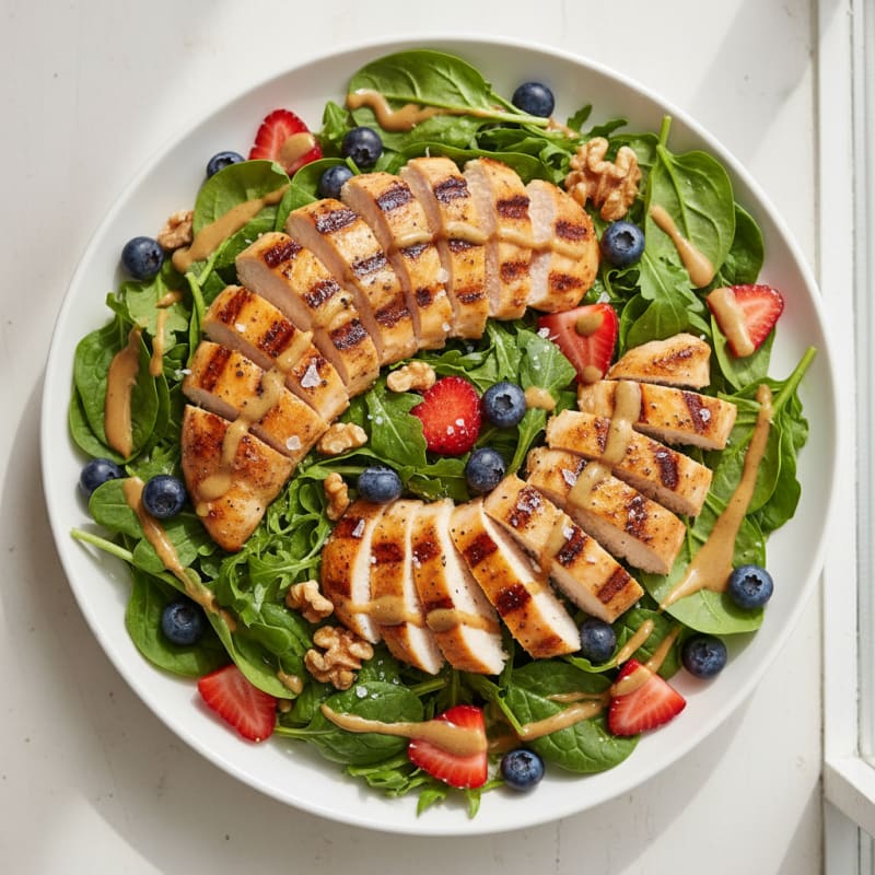 Zesty Grilled Chicken and Berry Salad