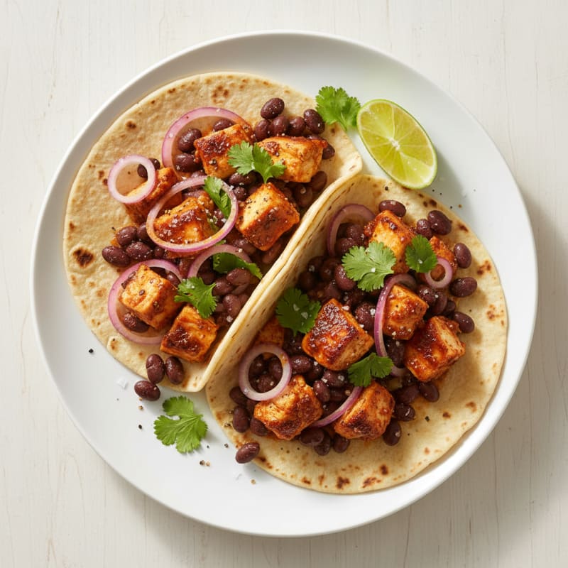 Smoky Chipotle Chicken and Black Bean Tacos
