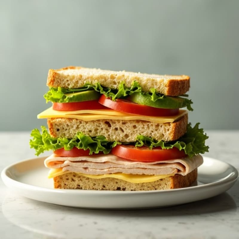 Stacked Turkey Club with Fresh Avocado
