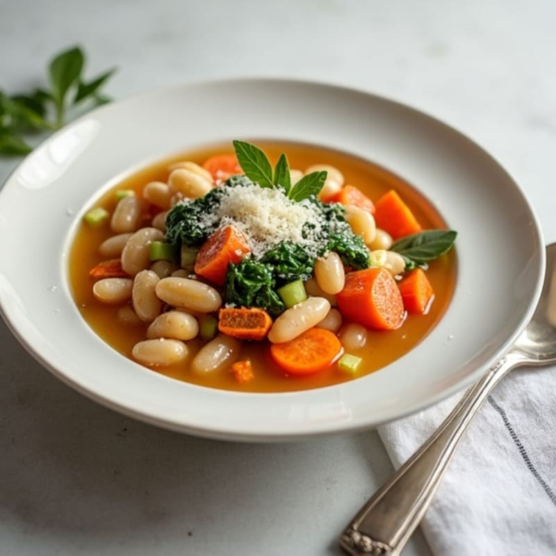 Protein-Packed White Bean and Vegetable Pasta Soup