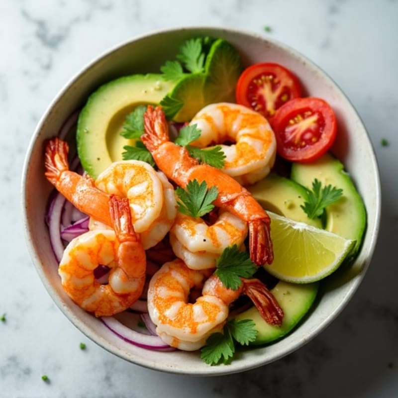 Citrus-Marinated Shrimp and Avocado Ceviche Bowl