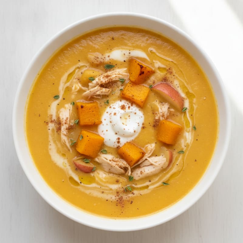 Roasted Butternut Squash Apple Soup