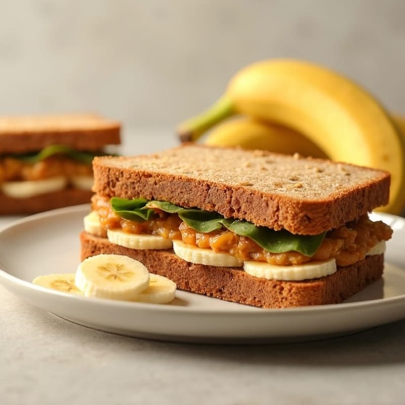 Protein-Packed Almond Butter Banana Sandwich