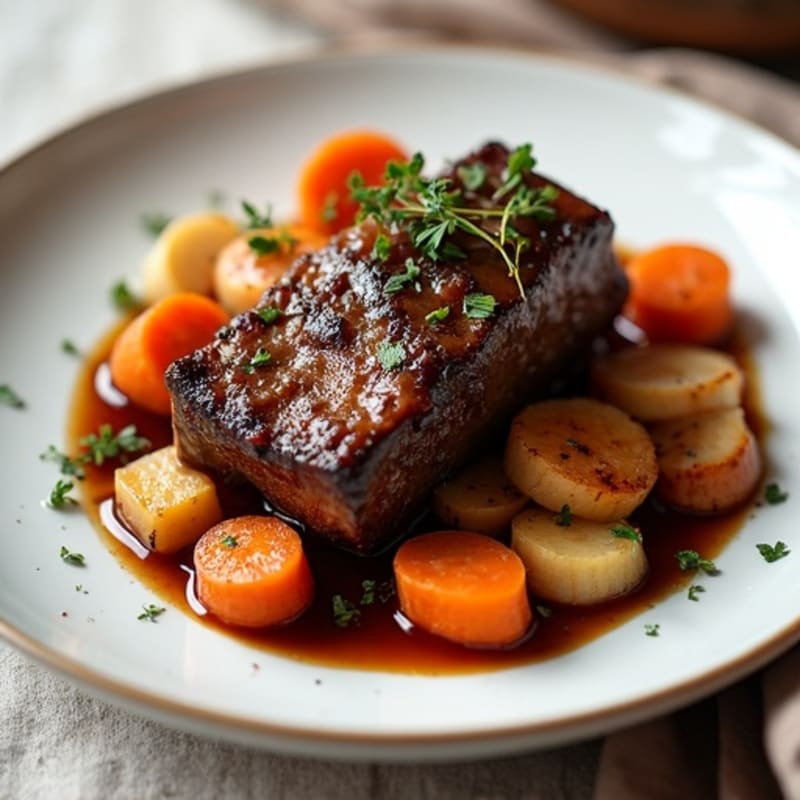 Slow-Braised Short Ribs with Root Vegetables