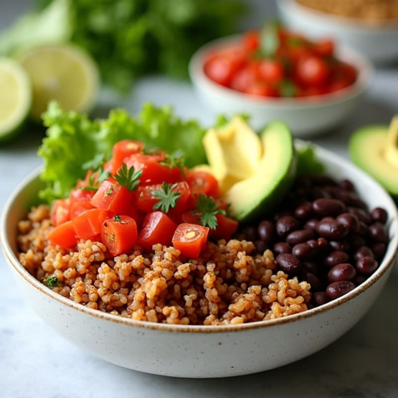 Spicy Lean Ground Turkey Taco Bowl with Fresh Pico de Gallo and Creamy Avocado