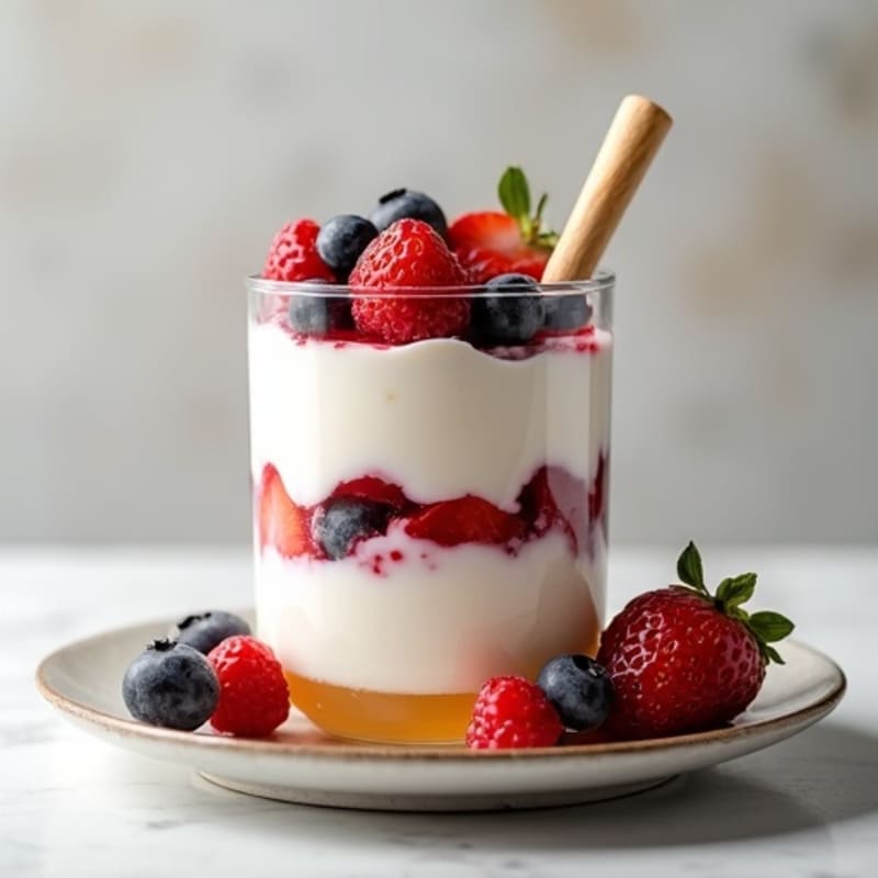 Vanilla Protein Yogurt Parfait with Berries