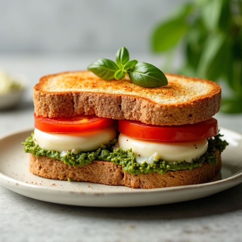 Fresh Mozzarella and Tomato Pesto Melt