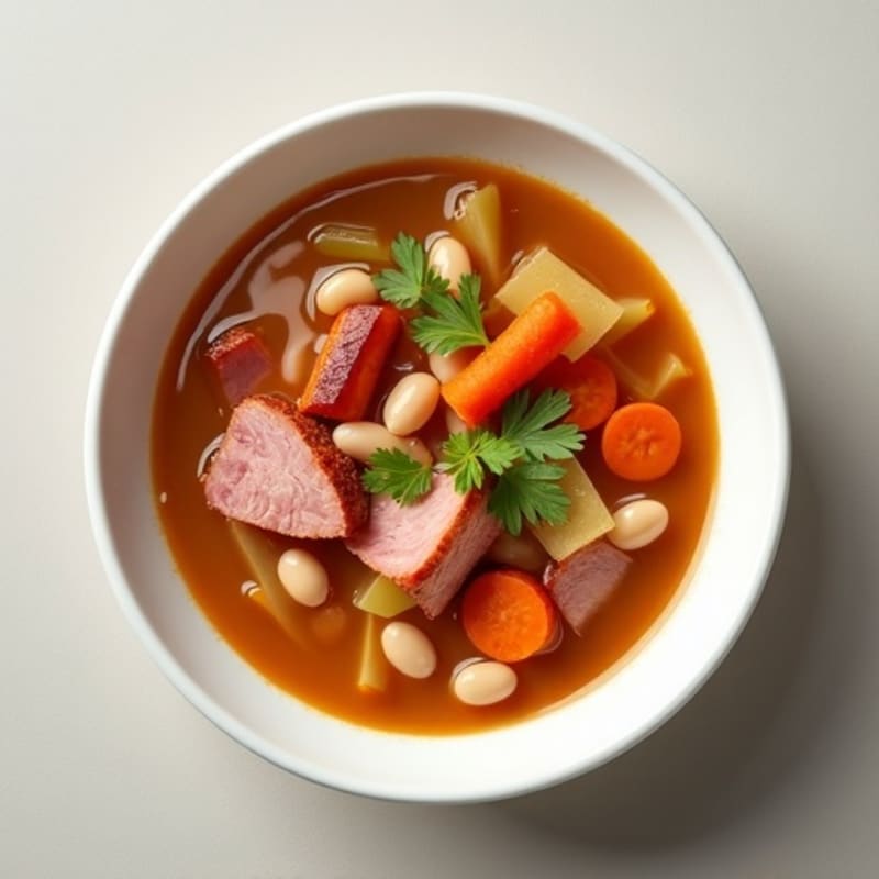 Hearty Smoked Ham and Bean Soup