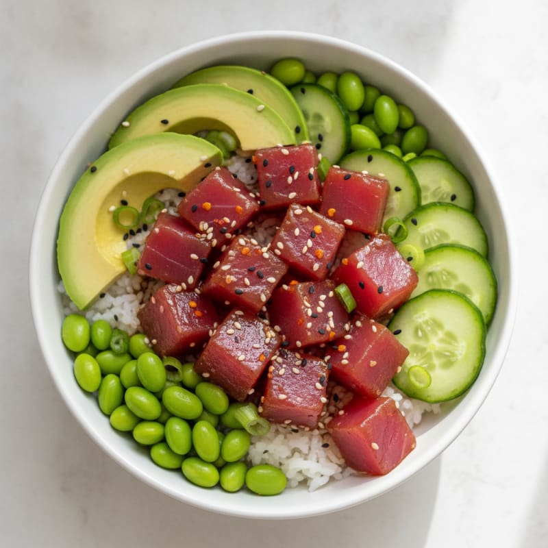Ahi Tuna Hawaiian Poke Bowl