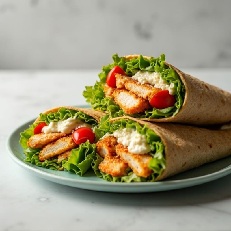 Crispy Chicken Caesar Wraps