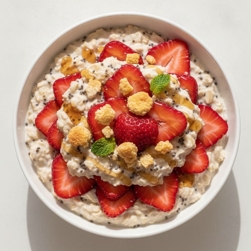 Strawberry Shortcake Overnight Oats