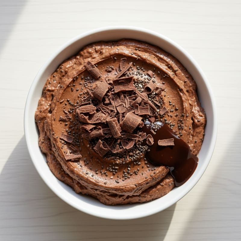 Chocolate Protein Mousse with Chia Seeds