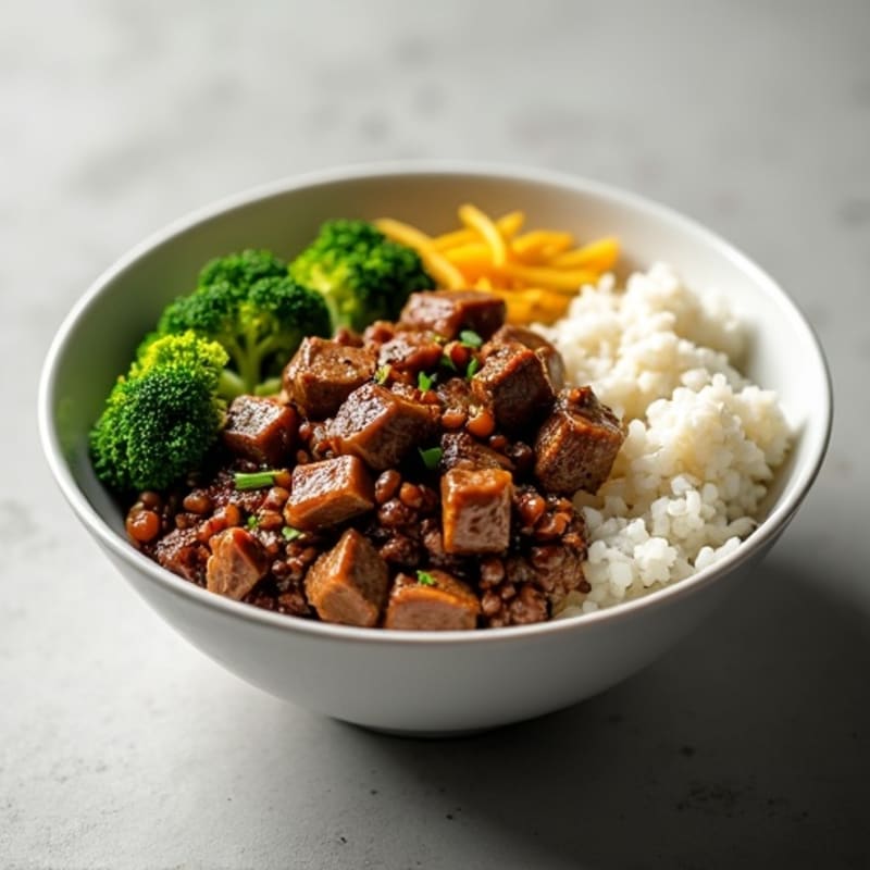 Ginger-Garlic Beef and Broccoli Rice Bowl
