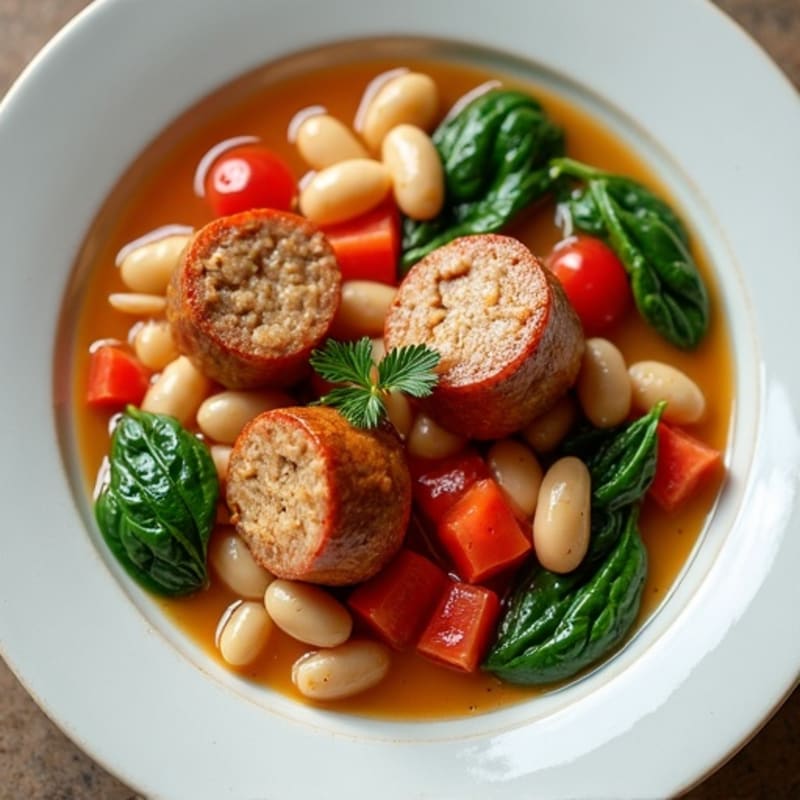 Hearty White Bean and Lean Chicken Sausage Stew