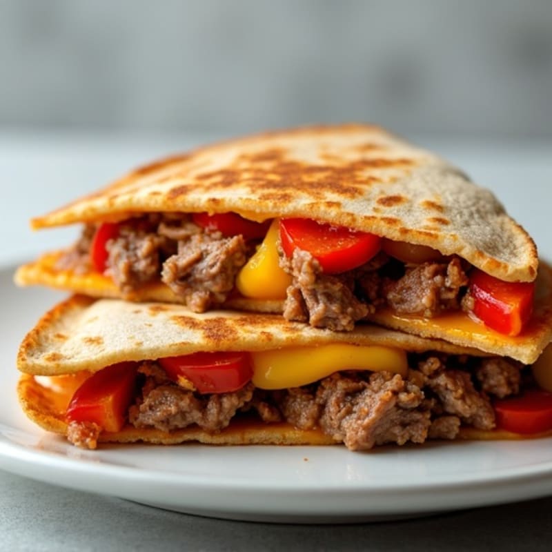 Spicy Steak and Bell Pepper Quesadillas