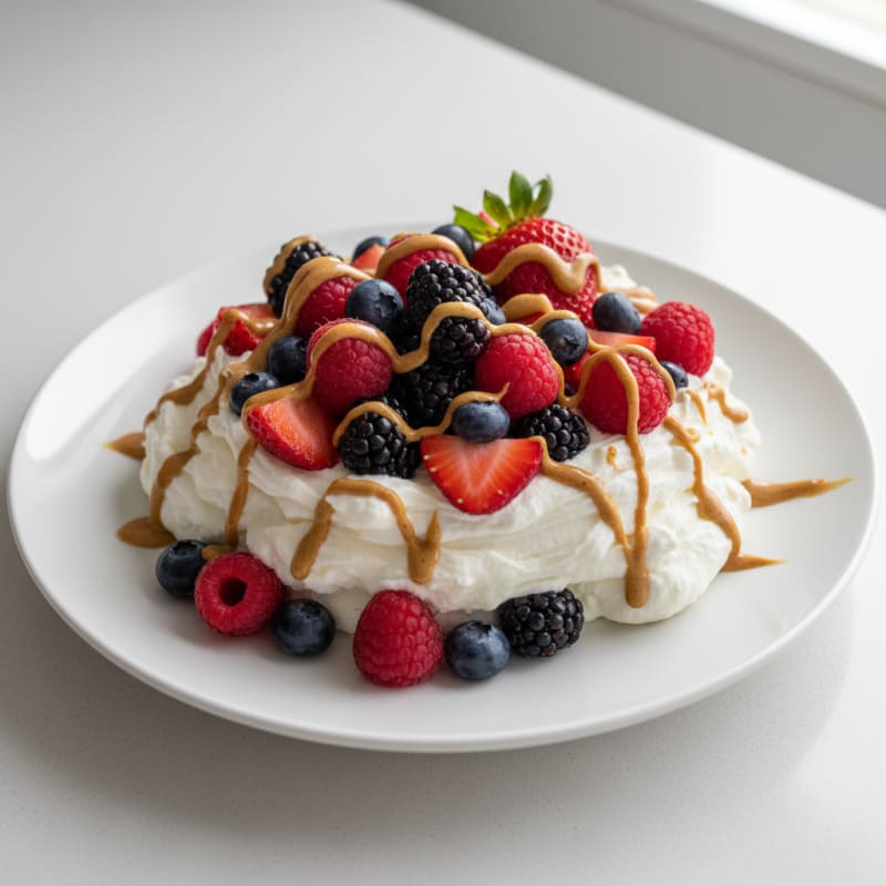 Greek Yogurt Protein Mousse with Mixed Berries