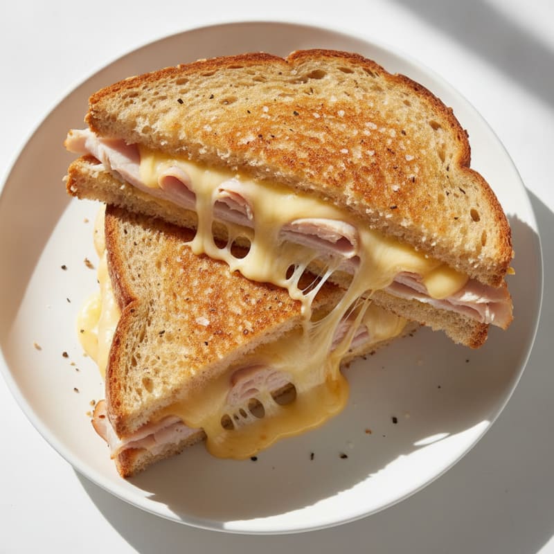 Triple-Decker Grilled Cheese Sandwich