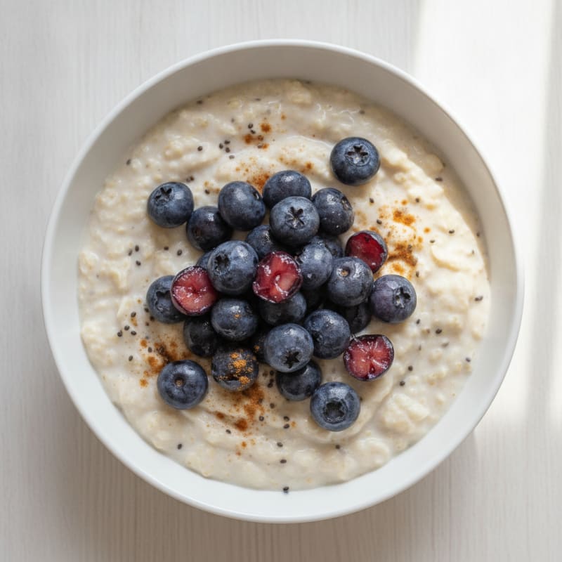 Vanilla Protein Overnight Oats with Berries
