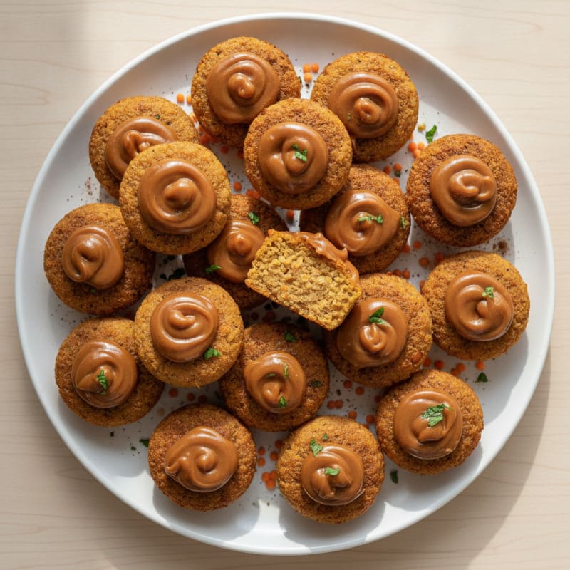 Sweet Dulce de Leche Lentil Cakes