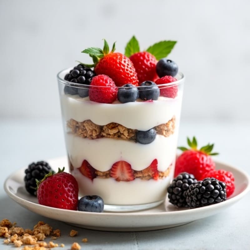 Creamy Greek Yogurt Protein Parfait with Berries