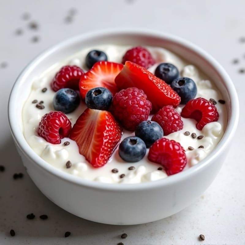 Creamy Greek Yogurt with Fresh Mixed Berries