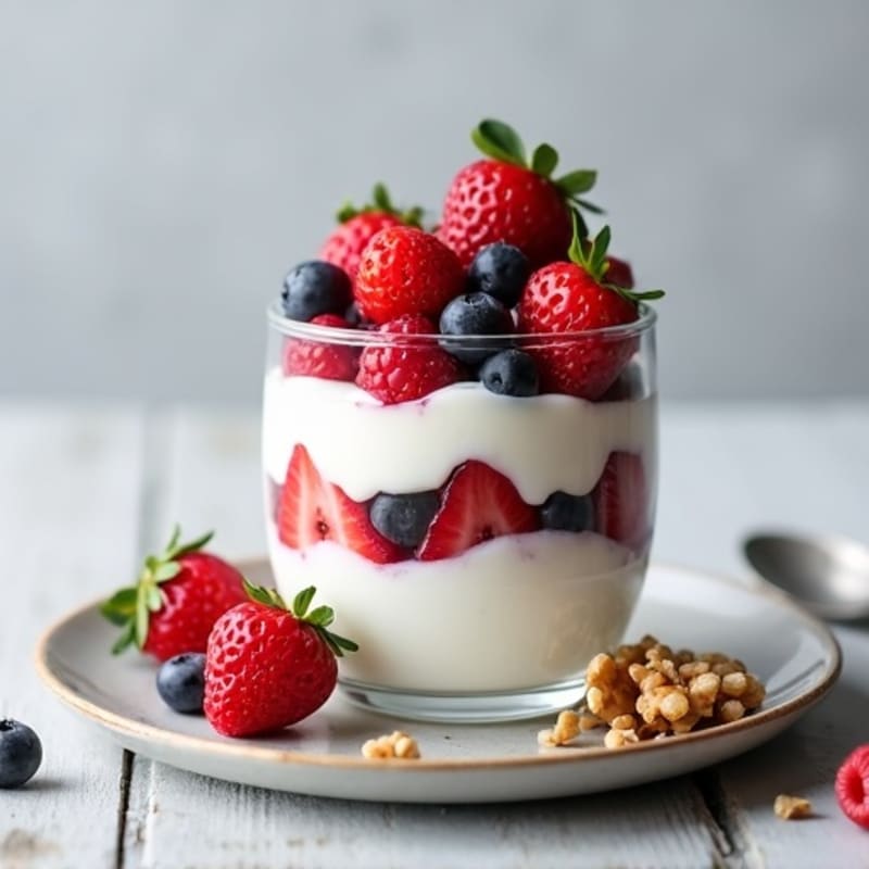 Creamy Greek Yogurt Protein Parfait with Mixed Berries