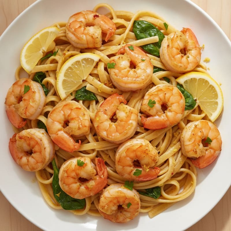 Garlic Butter Shrimp Scampi with Linguine