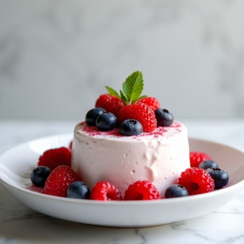 Greek Yogurt Protein Mousse with Mixed Berries
