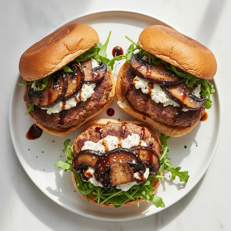 Balsamic-Glazed Portobello Mushroom Burgers